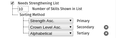 Three Sorting Criteria